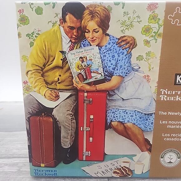 1000 Pieces Norman Rockwell THE NEWLYWEDS Jigsaw Puzzle [85] - Picture 2 of 14